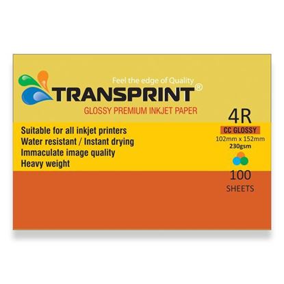 Picture of TRANSPRINT PREMIUM INKJET PAPER CC Glossy 4R