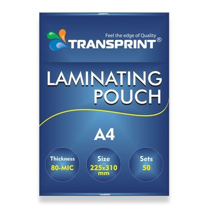 Picture of TRANSPRINT LAMINATING POUCH A4 80-MIC